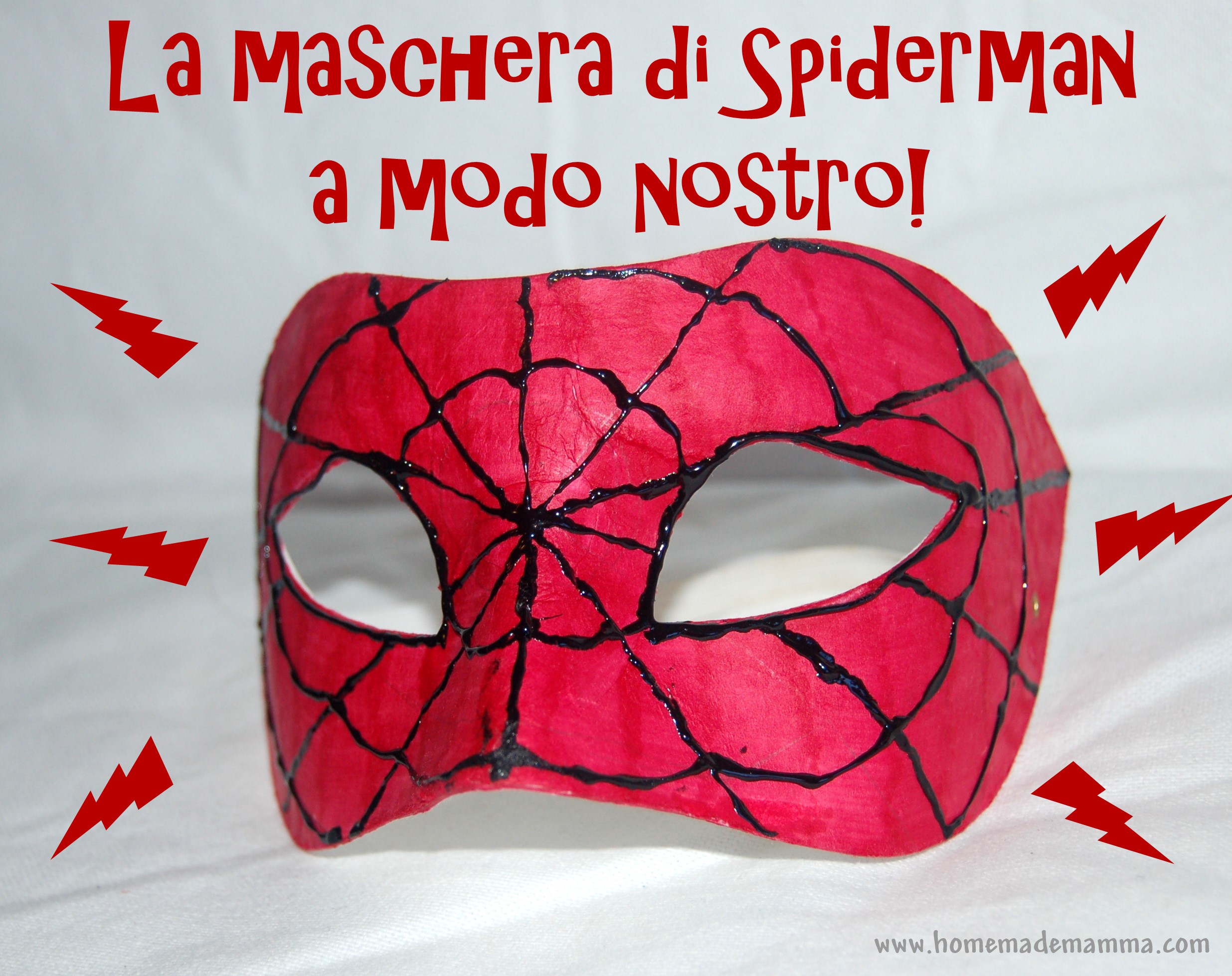 Maschera spiderman fai da te