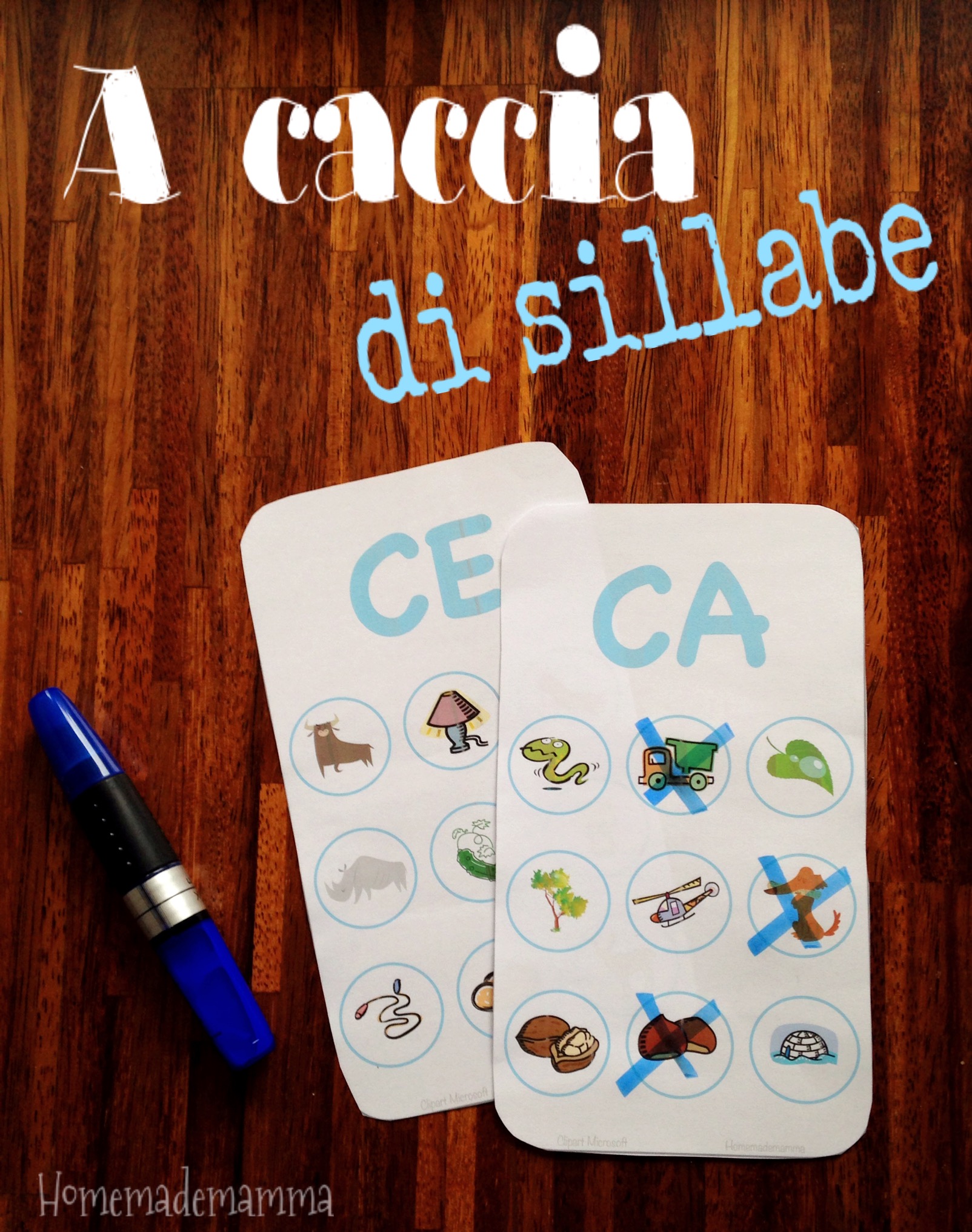 giochi con le sillabe da