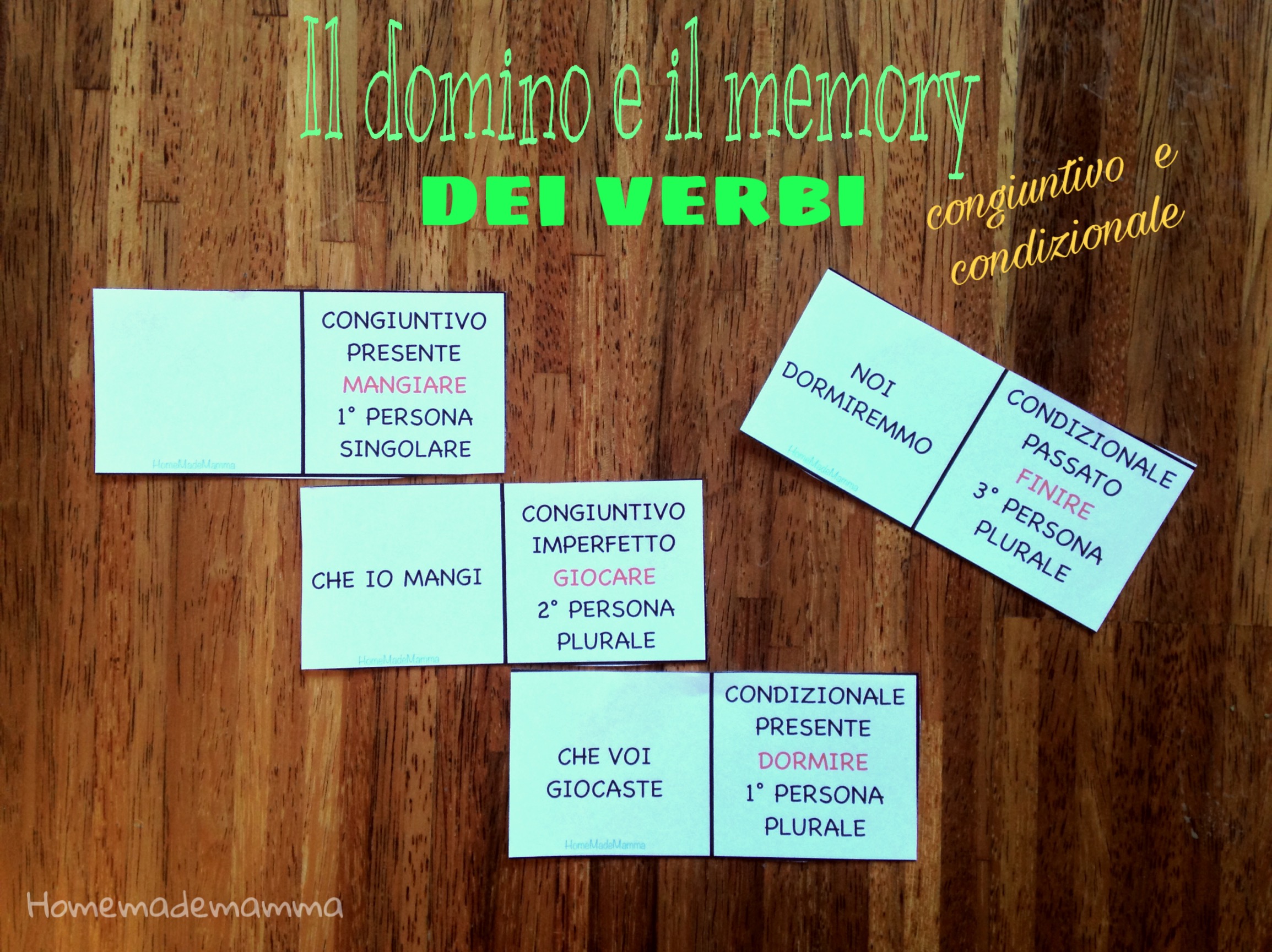 Il Domino E Il Memory Dei Verbi Congiuntivo E Condizionale