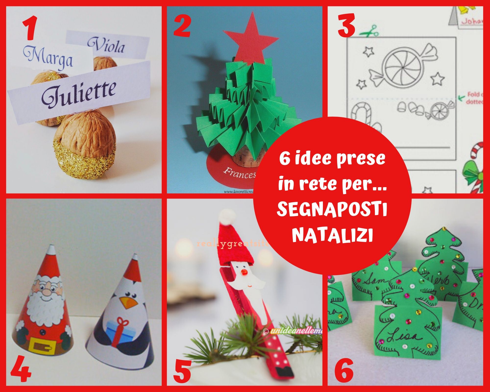 Segnaposto Natalizi Per Bambini.Decorazioni Natale Fai Da Te