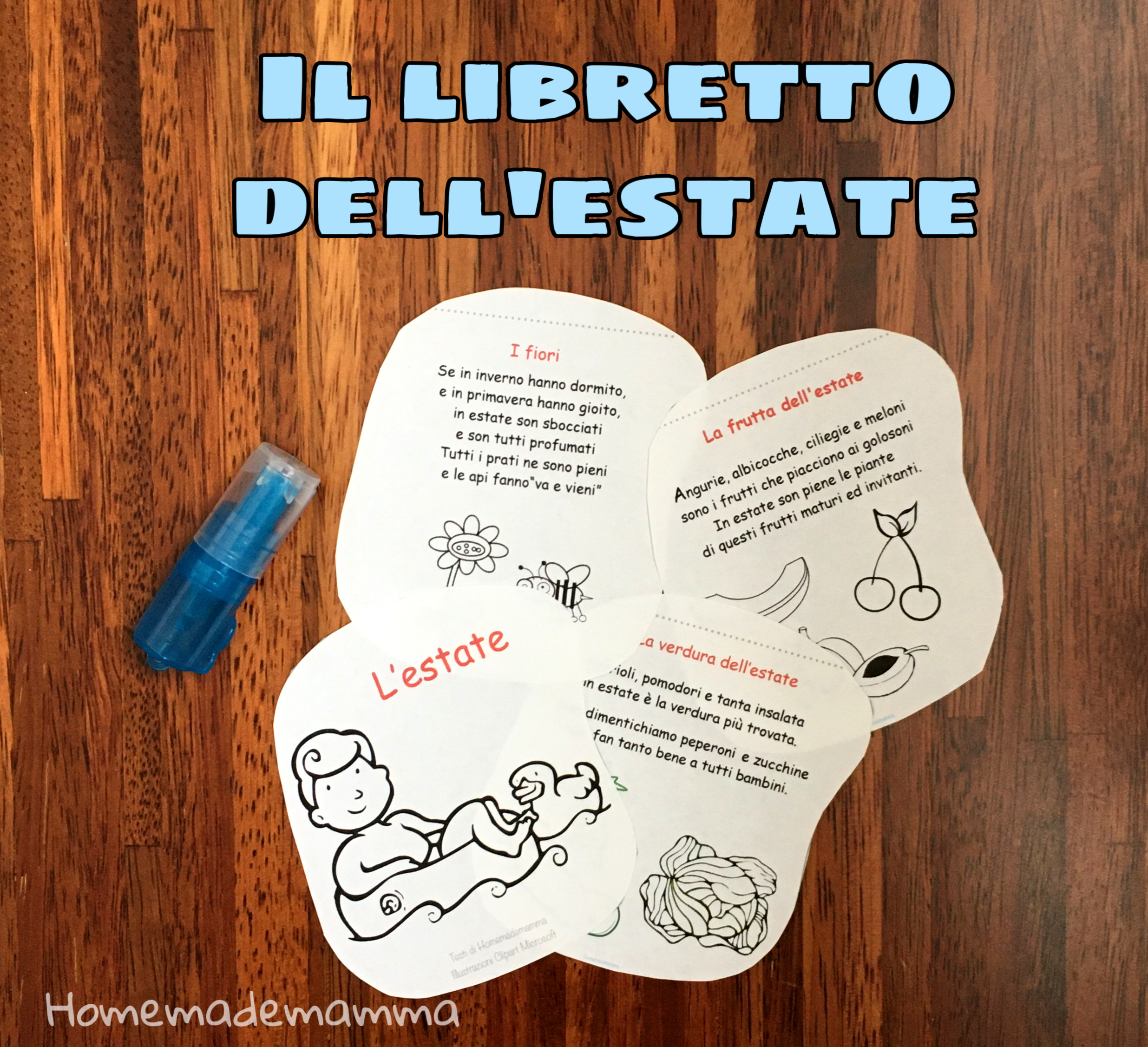 Il Libretto Dell Estate In Stampatello Tutto Da Colorare