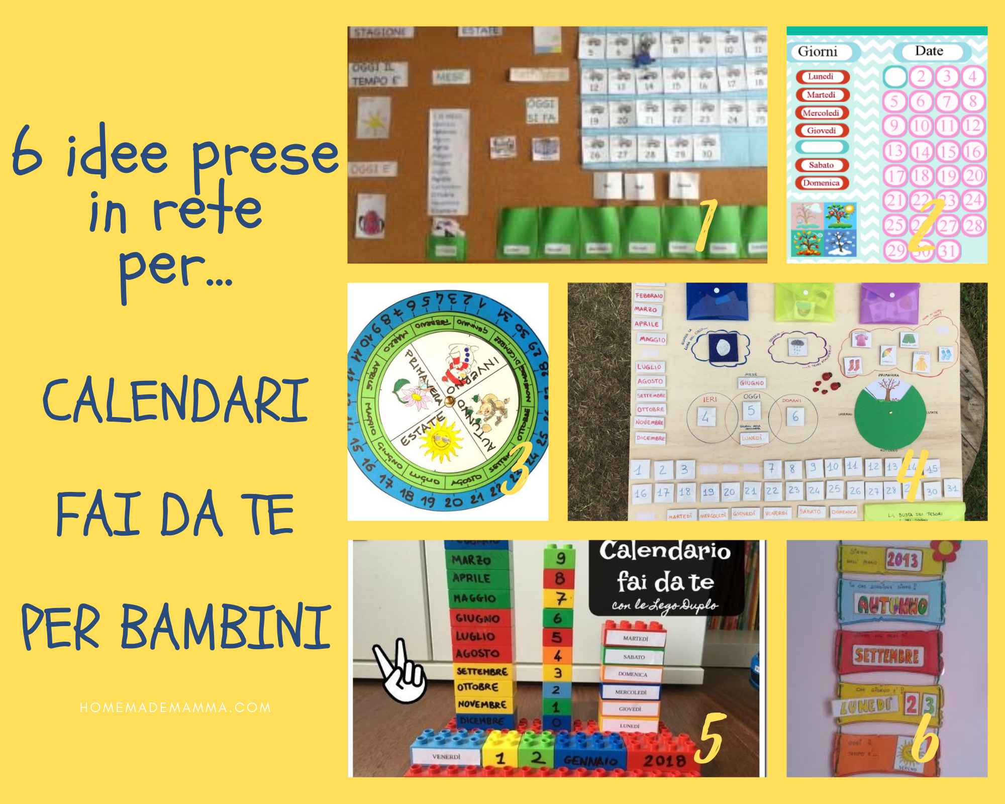 6 Idee Per Calendari Fai Da Te Per Bambini