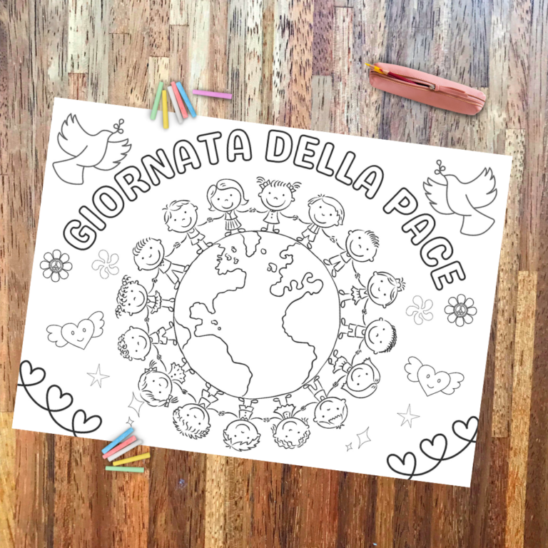 Il poster gigante per la Giornata della pace