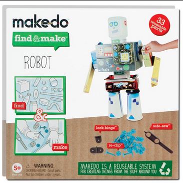 kit per costruire robot con cartoni e materiale di riciclo