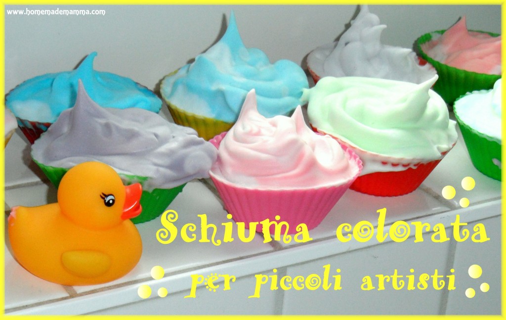 ricetta schiuma colorata bagno per bambini