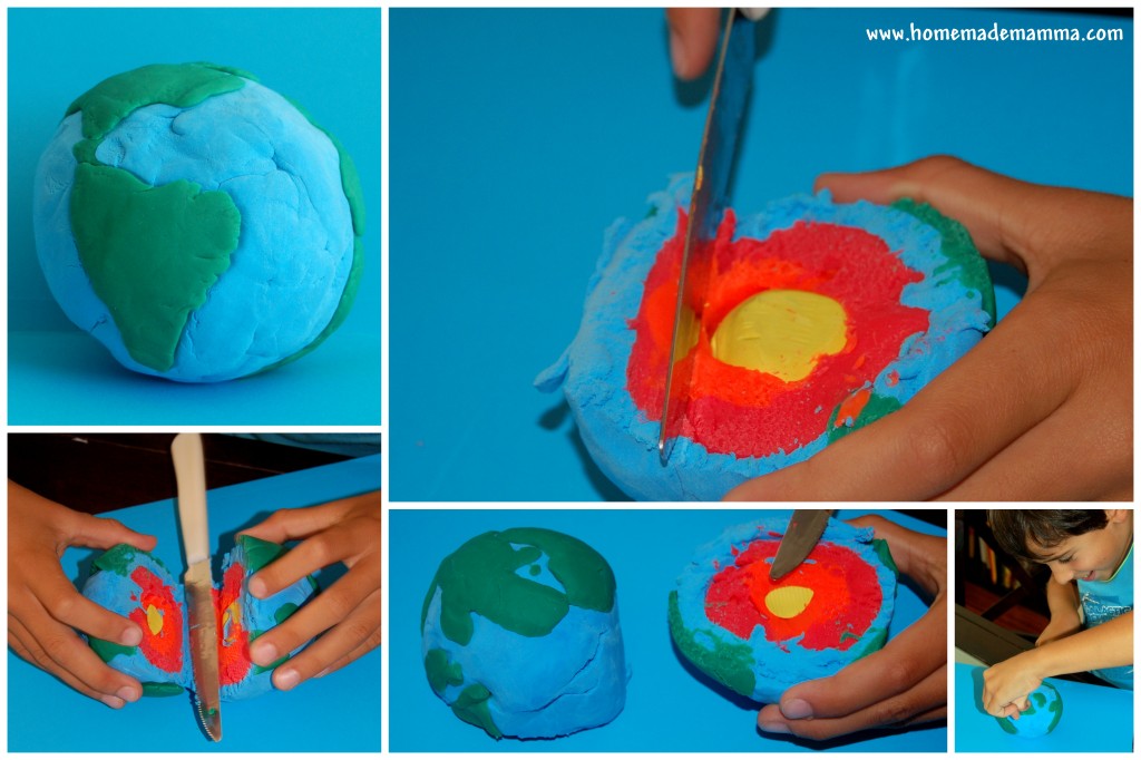 struttura terra con plastilina