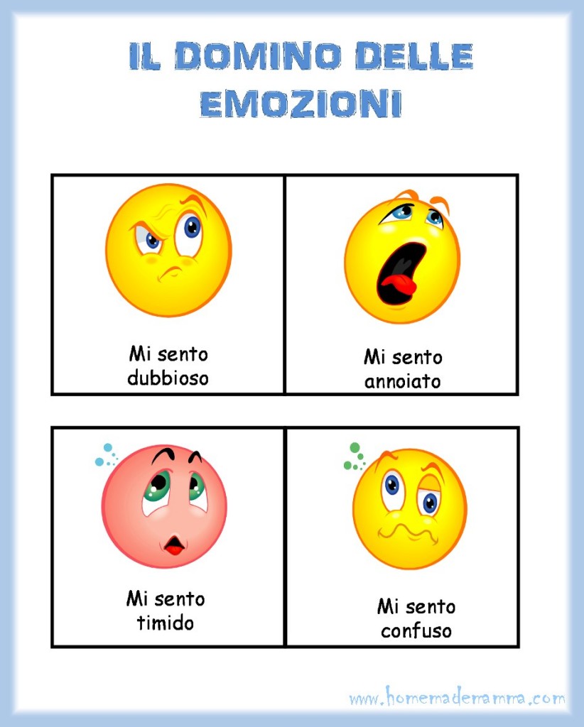 domino delle emozioni da stampare