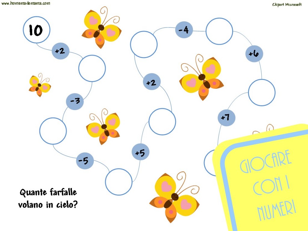 schede di matematica da stampare gratis per addizioni e sottrazioni