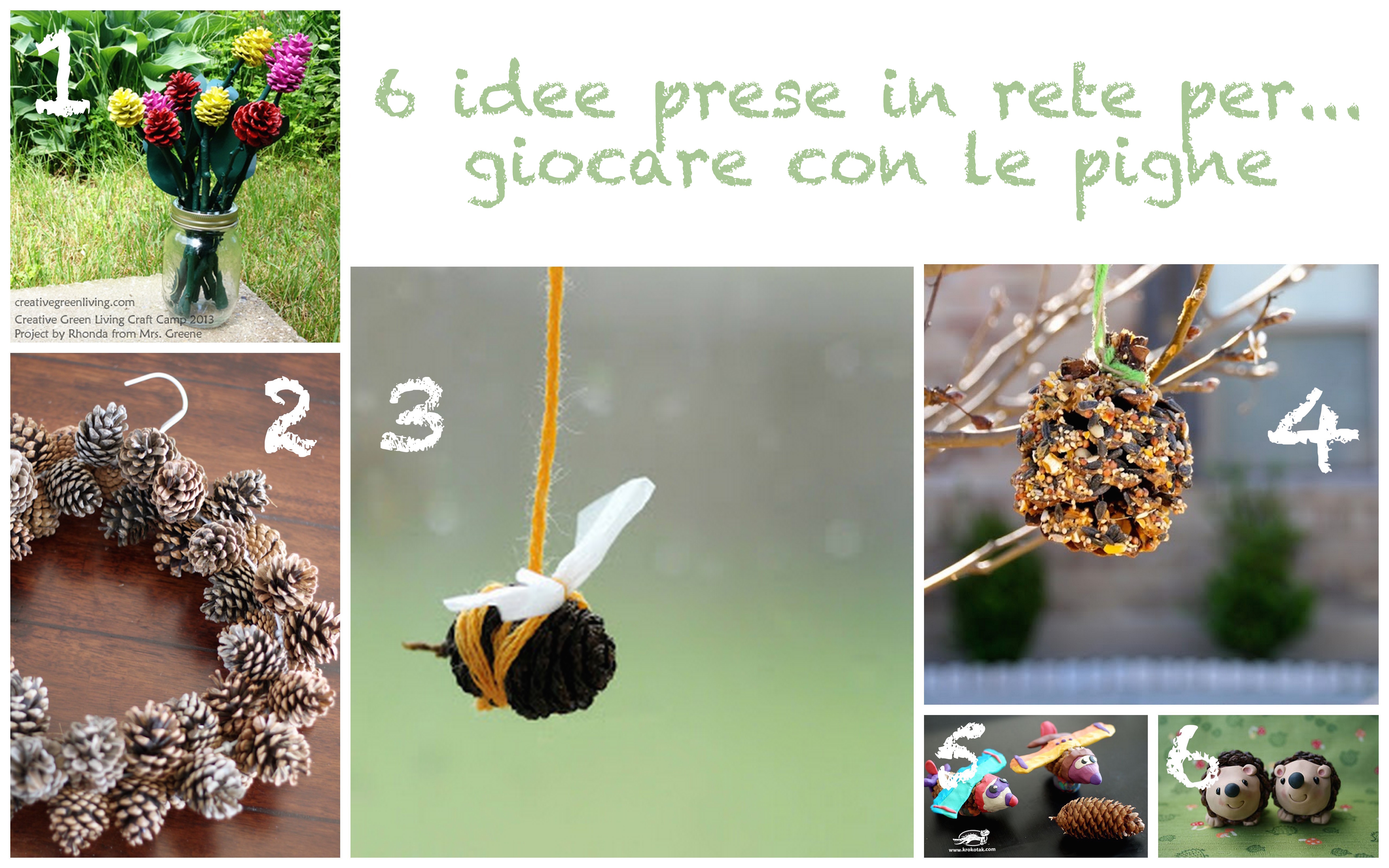 6 idee per giocare con le pigne