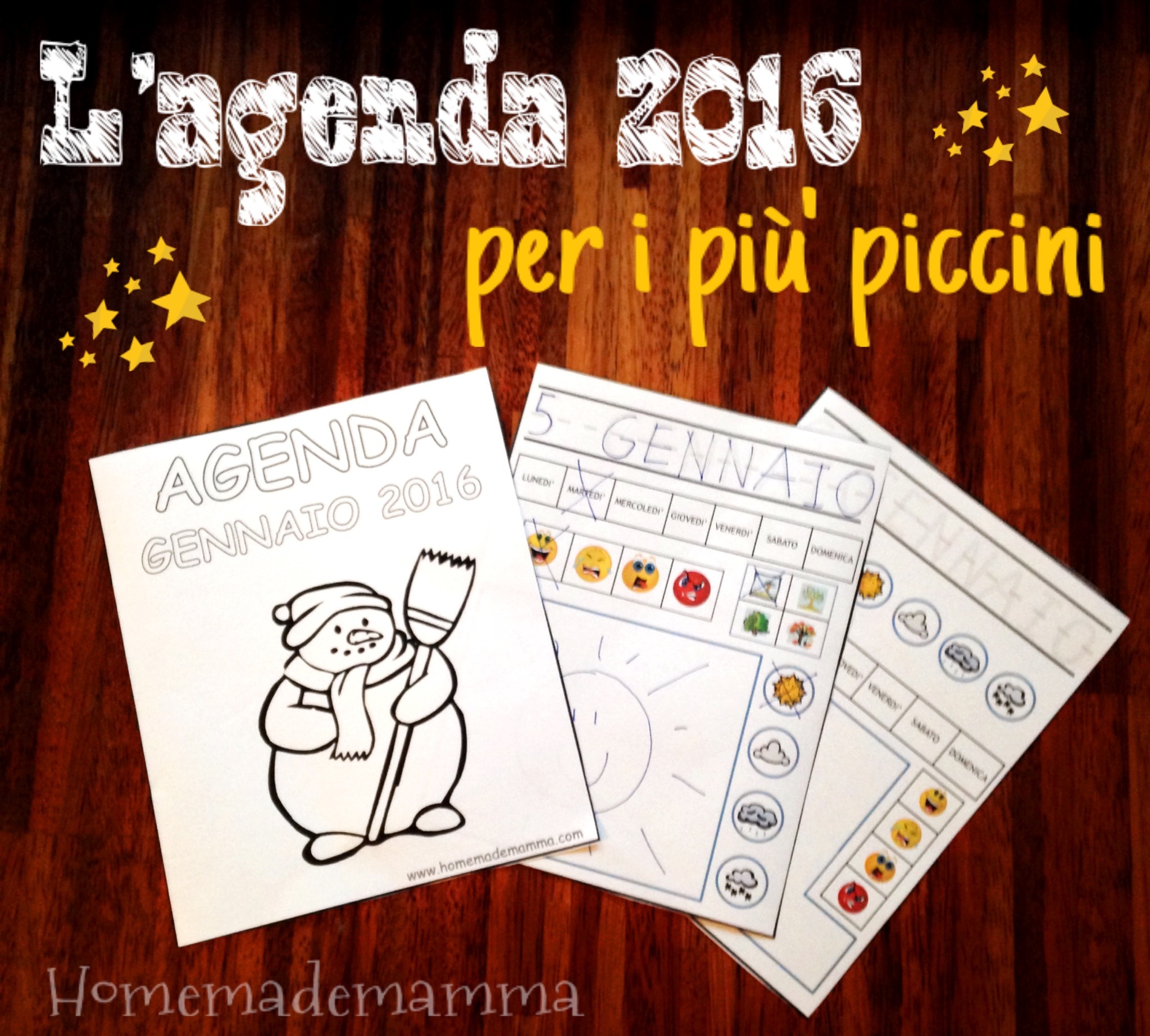 agenda 2016 per bambini stampare