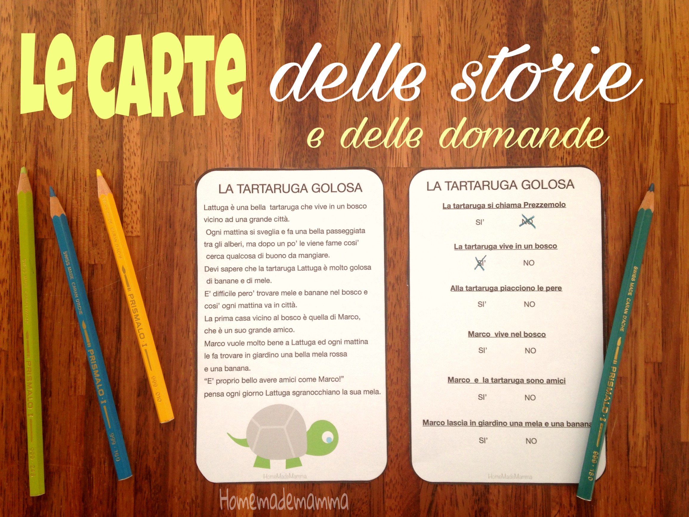 carte per comprensione testi italiano 