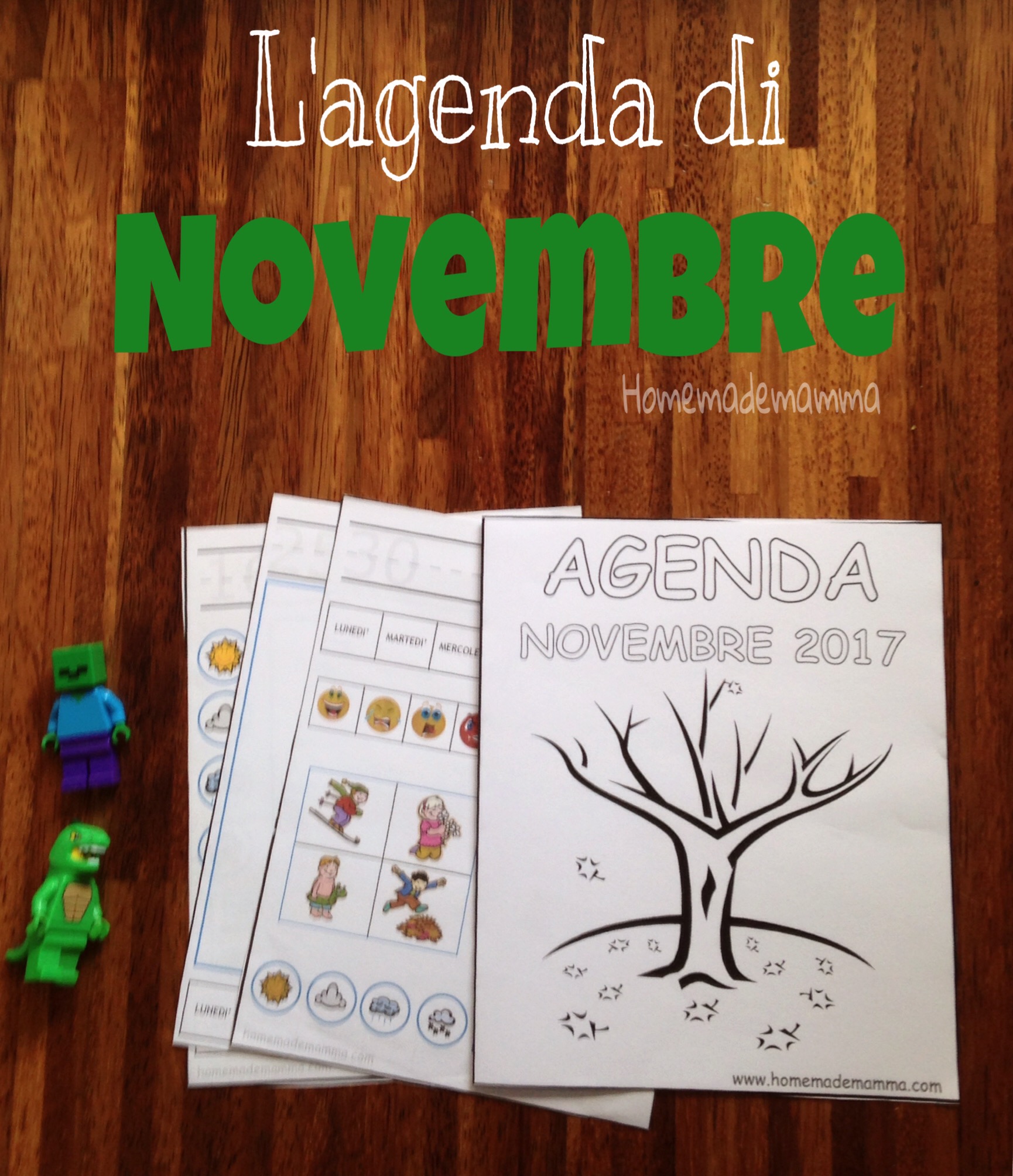 agenda novembre bambini da stampare