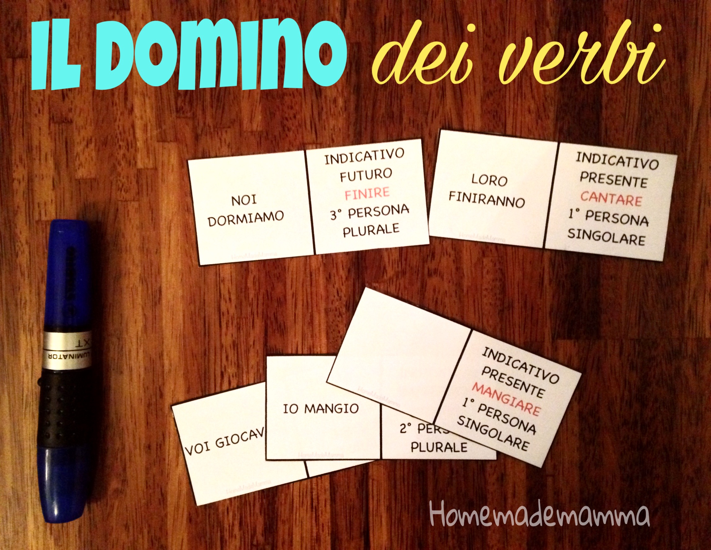 il domino dei verbi