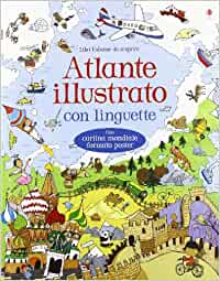 Atlante illustrato con linguette per bambini