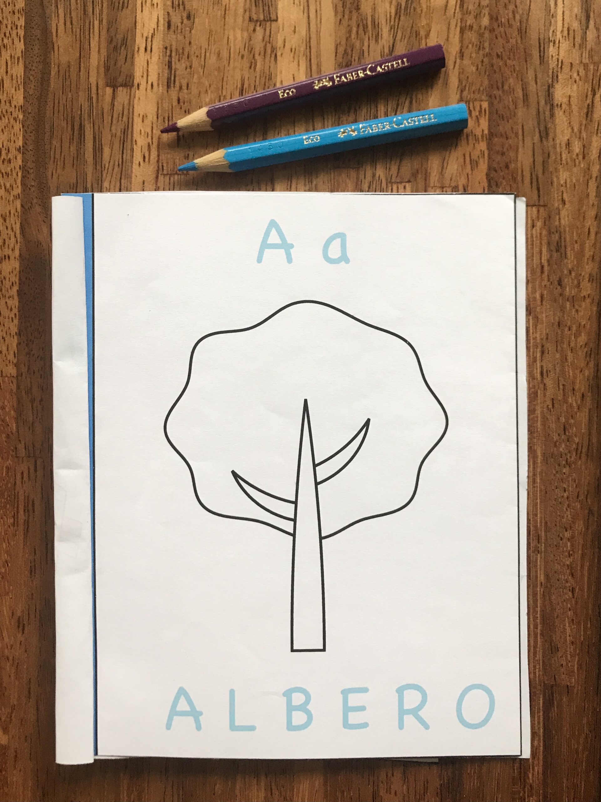 libro da colorare imparare alfabeto