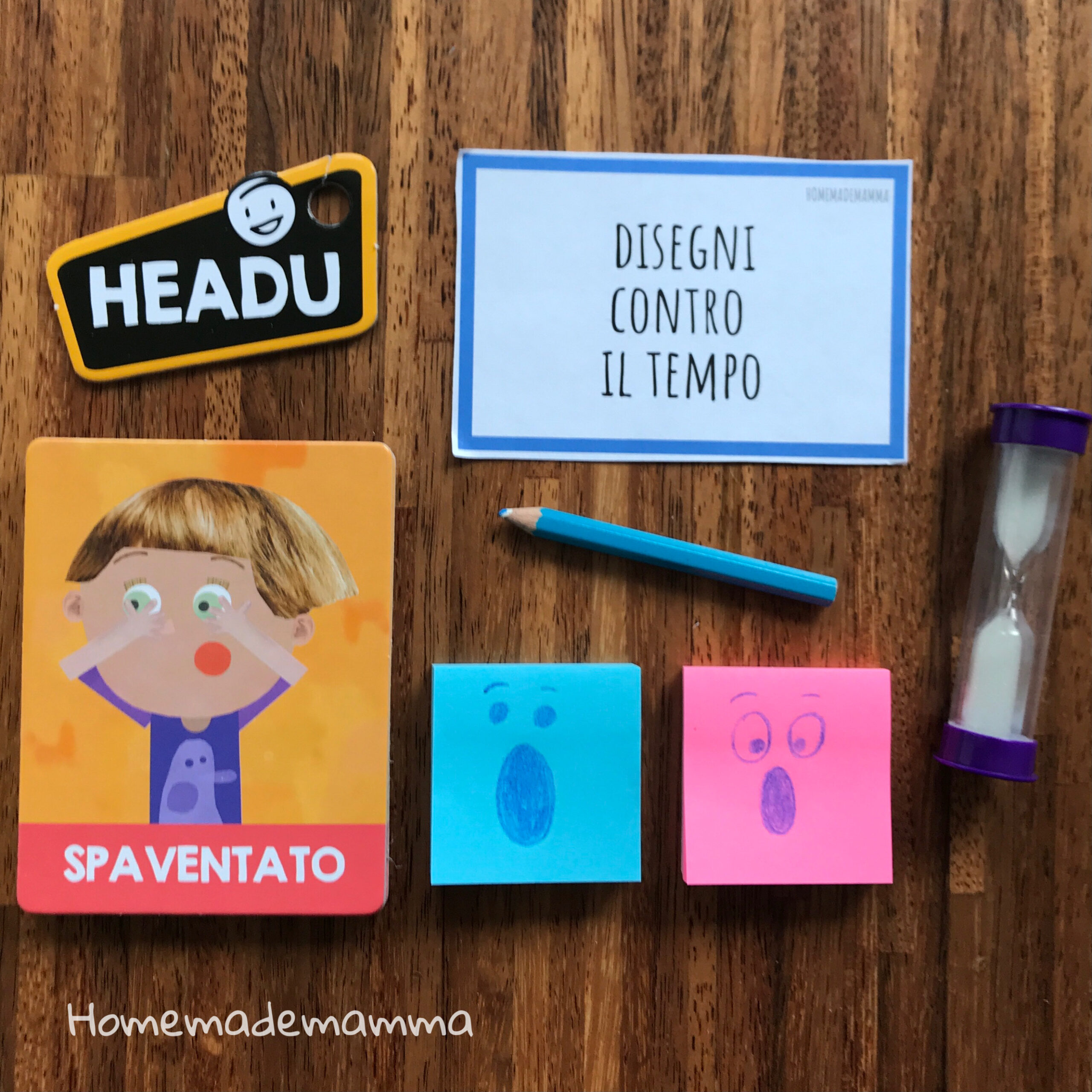 Gioco azioni emozioni Montessori bambini Headu