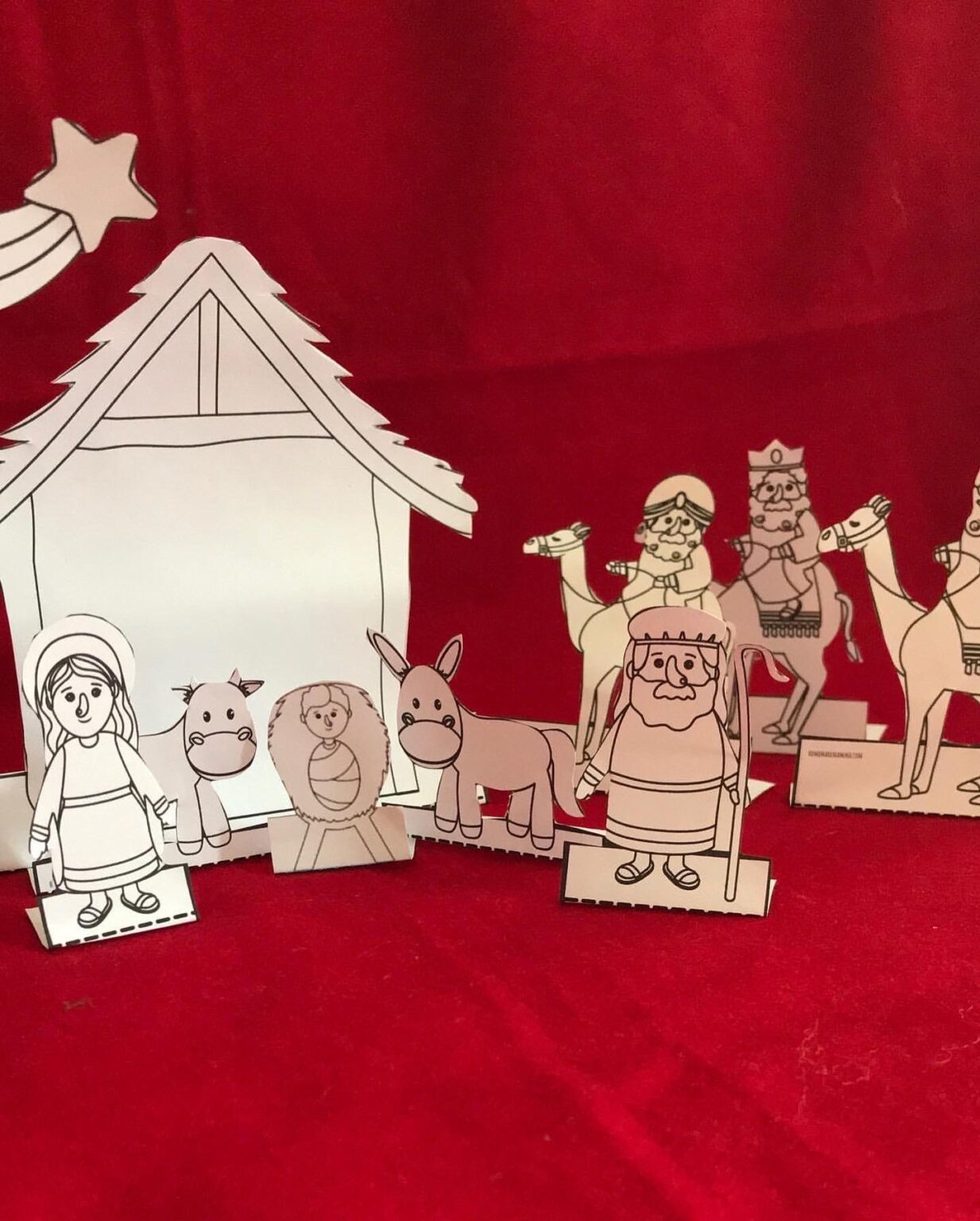 Presepe 3d Da Stampare E Colorare Il presepe in 3D da stampare e colorare